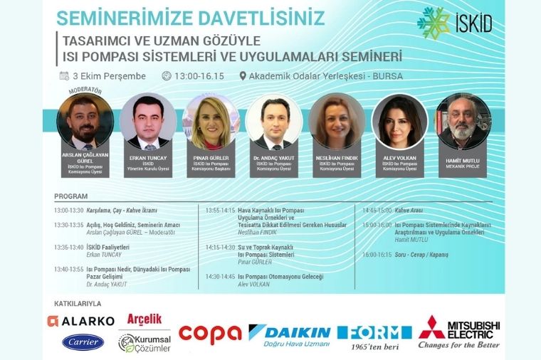 İSKİD, “Tasarımcı ve Uzman Gözüyle Isı Pompası Sistemleri ve Uygulamaları” Başlıklı Bir Seminer Düzenleyecek